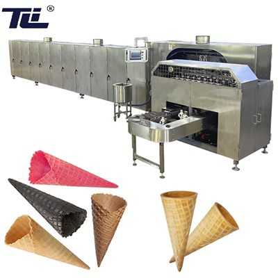 Mesin Pembuat Kon Wafel Automatik Sepenuhnya